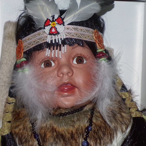 Royal Cathay Limited Edition Native American Porcelain Doll - 20" - Picture 2 of 8